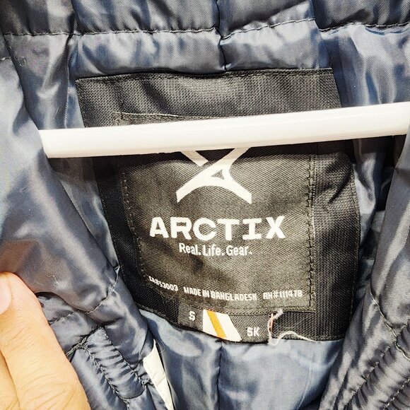 Arctix Kids Black Gray Insulated Snow Suit Hood Tag Size S (8) Warm Winter - Picture 3 of 8